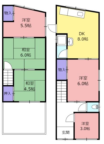 灰塚4丁目生駒貸家