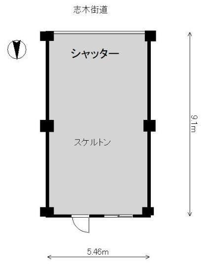 清瀬市野塩４丁目の店舗（建物一部）