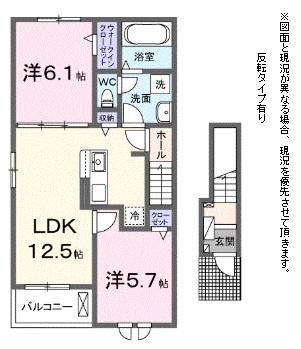 ウィズ・テール南彦根2号館(間取り)