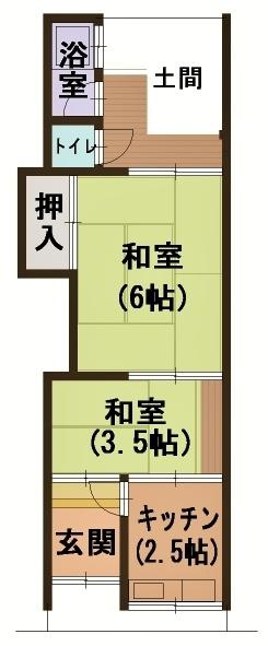 守口市金田町・貸家（6戸1・向かって右端）