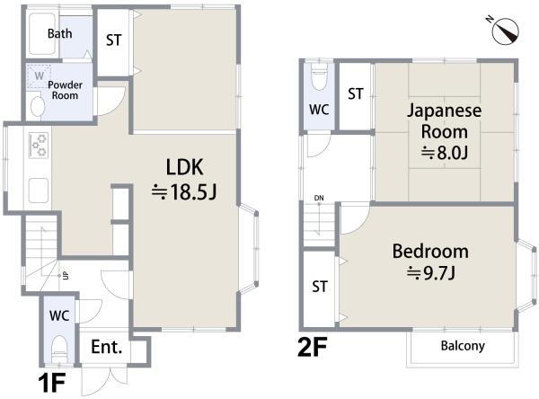 山手豆口台戸建(間取り)