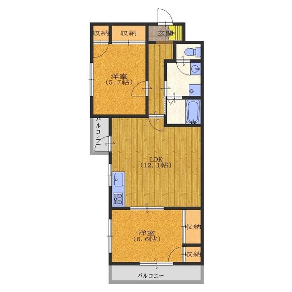 コーポラスソネット(間取り)