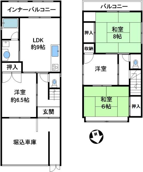 北五葉5丁目戸建貸家