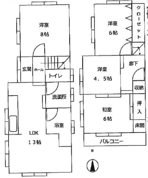 鈴蘭台西町４丁目　貸家