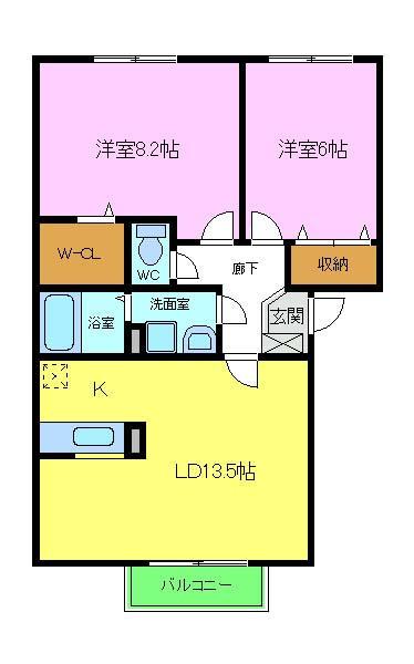 ドミール旭　Ｂ