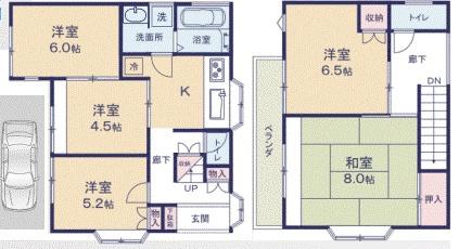 佐倉市中志津５丁目の貸家