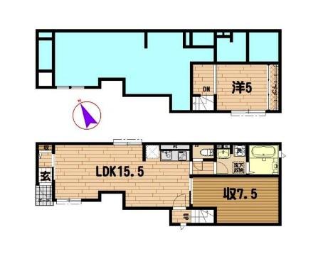 横浜市西区久保町のテラスハウス