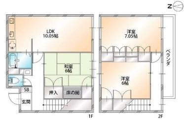 横浜市神奈川区西寺尾４丁目のテラスハウス