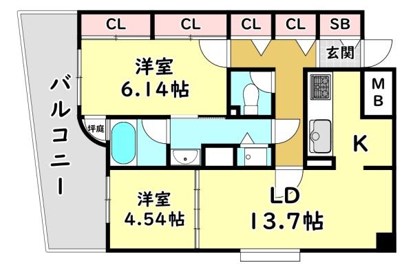 門真市末広町のマンション(間取り)