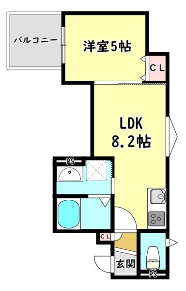 門真市常盤町のアパート(間取り)