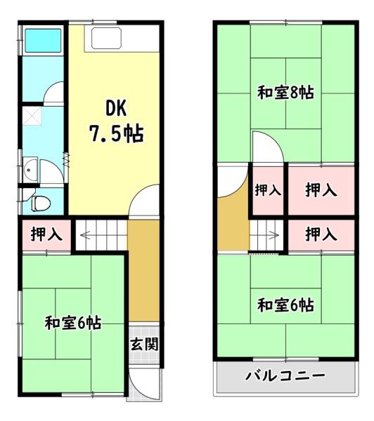 寝屋川市萱島信和町の貸家