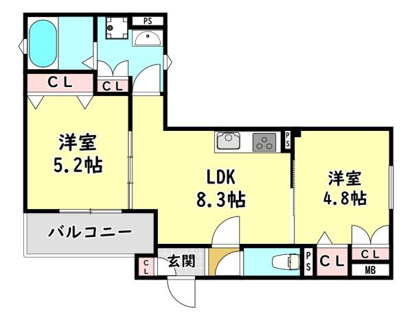 四條畷市中野本町のアパート