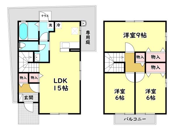 寝屋川市打上新町のテラスハウス