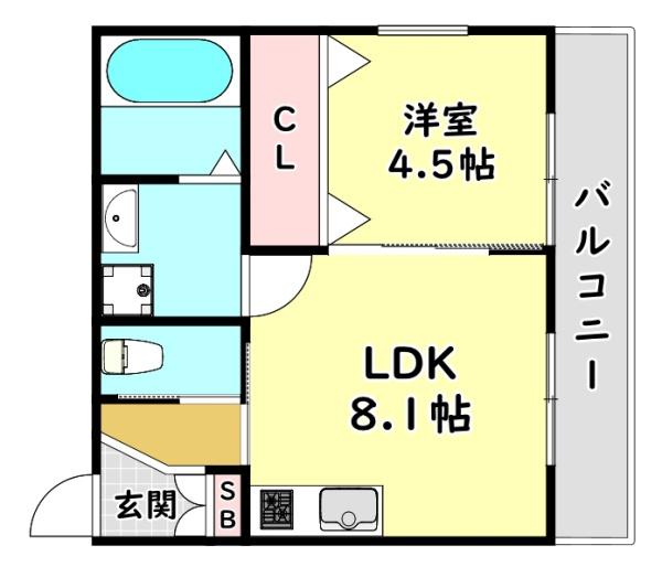 四條畷市岡山３丁目のアパート