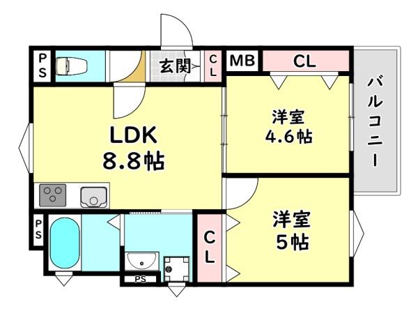 門真市上野口町のアパート