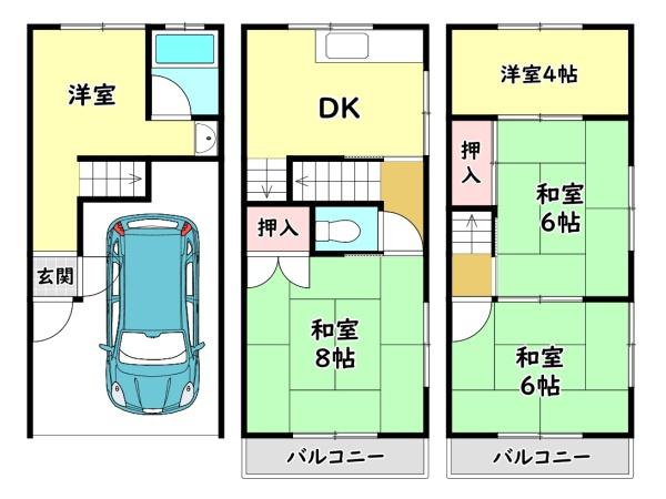 門真市舟田町の貸家