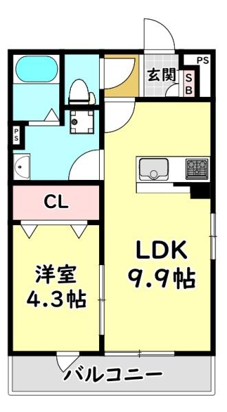 門真市一番町のアパート