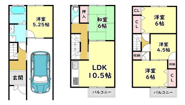 寝屋川市点野５丁目の貸家