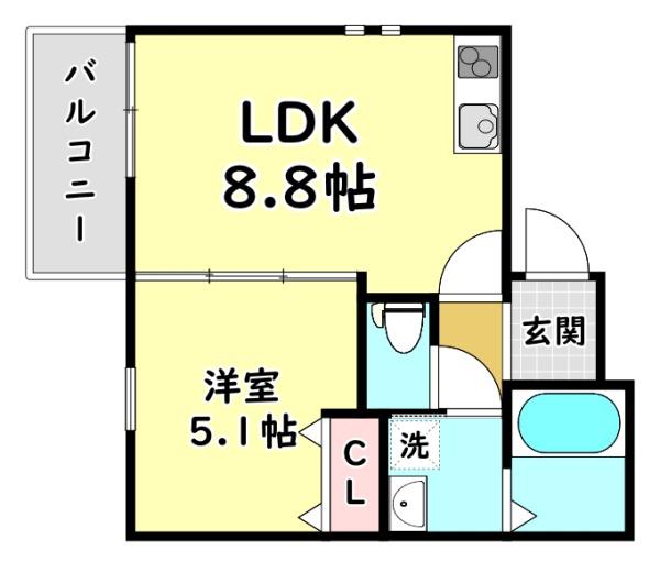 寝屋川市若葉町のアパート