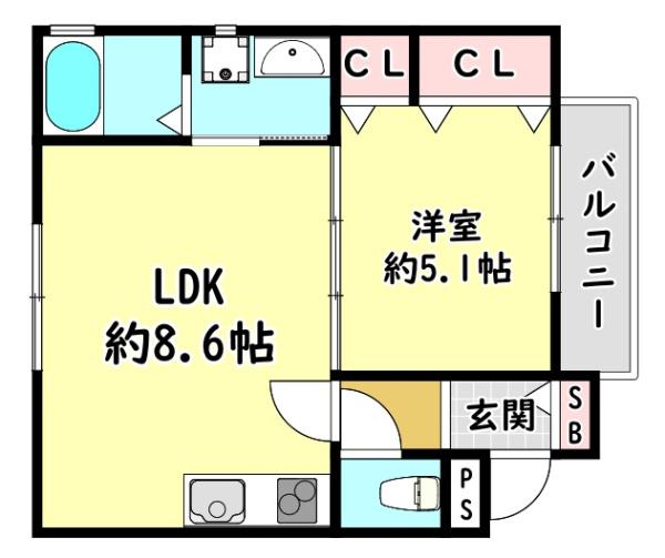 門真市上野口町のアパート