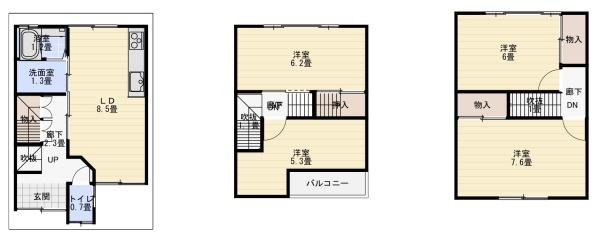 五ケ庄新開１５－５９貸家