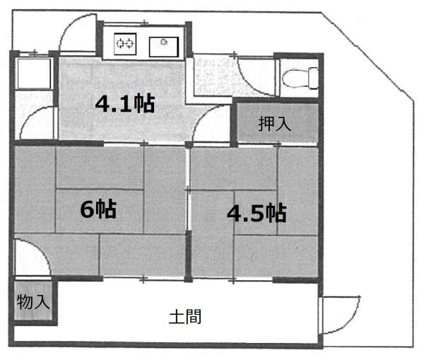 二番割貸家4号