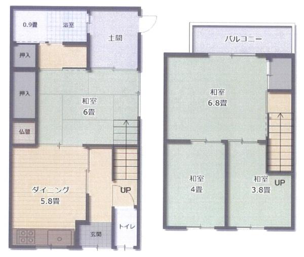京都市南区西九条川原城町の貸家