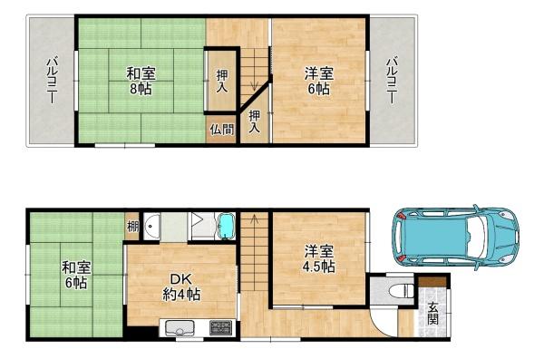 大東市北条４丁目の貸家