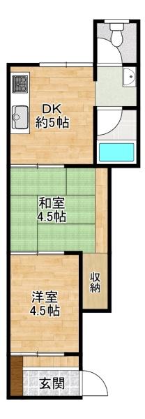 錦町　貸家