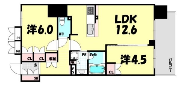 ワコーレザ・神戸旧居留地レジデンスタワー(間取り)