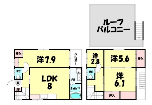 下山手通7丁目貸家B