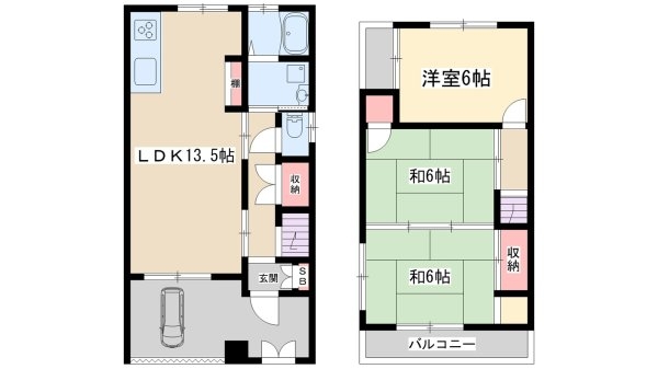 木川西2丁目貸家
