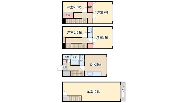 天神橋8丁目貸家