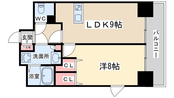 リーガル西天満(間取り)