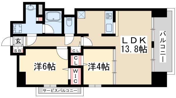 吹田市江坂町1丁目のマンション(間取り)