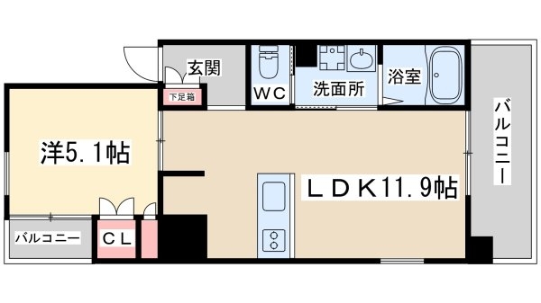 プロシード西天満(間取り)