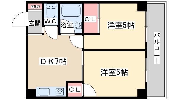 大淀ハイツ(間取り)