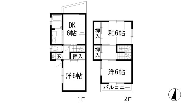 門戸岡田町貸家D棟
