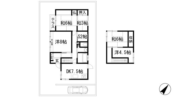 畑1丁目一戸建貸家