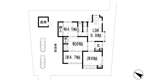上ケ原三番町平屋戸建