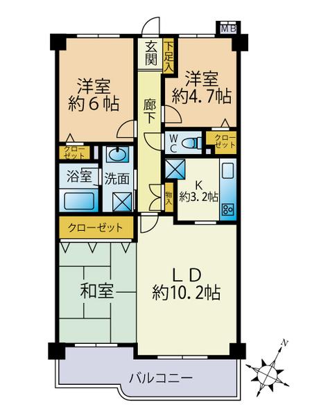 藤和ライブタウン名島(間取り)