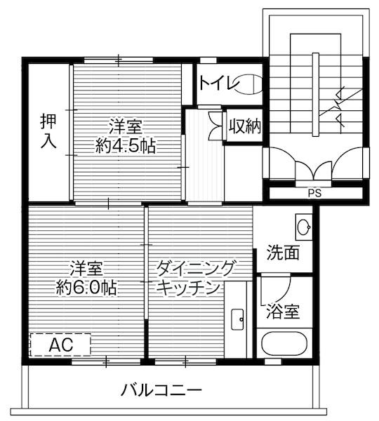 ビレッジハウス荒木1号棟(間取り)