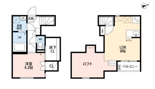 CB西久留米ラヴィドゥ―ス(間取り)