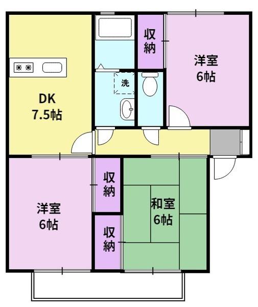 ハミングタウン合川　D棟