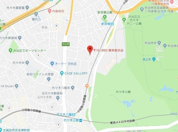 モデリアブリュット参宮橋(現地案内図)