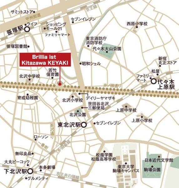 Brilliaist北沢KEYAKI(現地案内図)