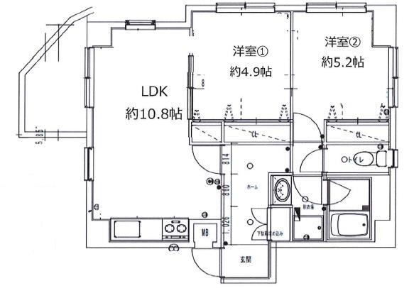 グランコールス東北沢(間取り)