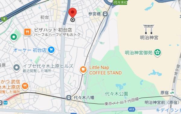 代々木4丁目テラスハウス(現地案内図)