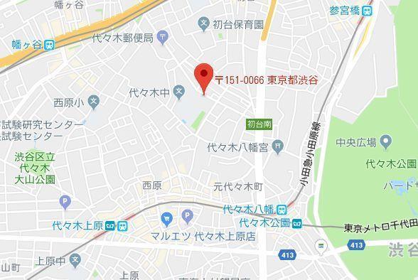 パティーナ代々木公園(現地案内図)