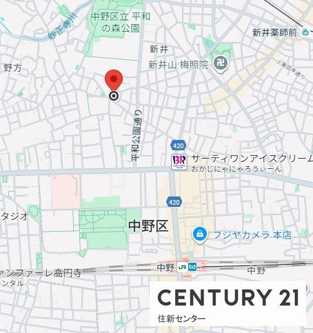 J'sコート中野B棟(現地案内図)